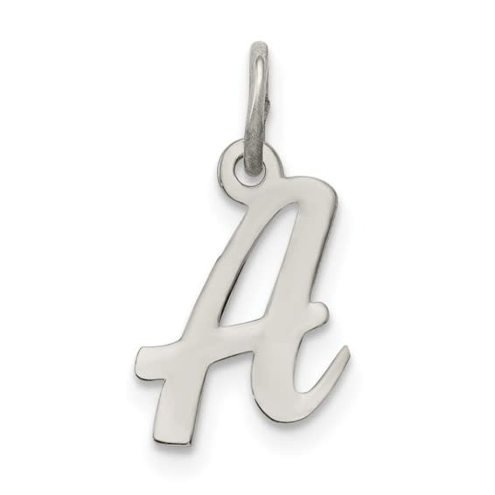 This Is Life Small Script Initial Charm - Sterling Silver