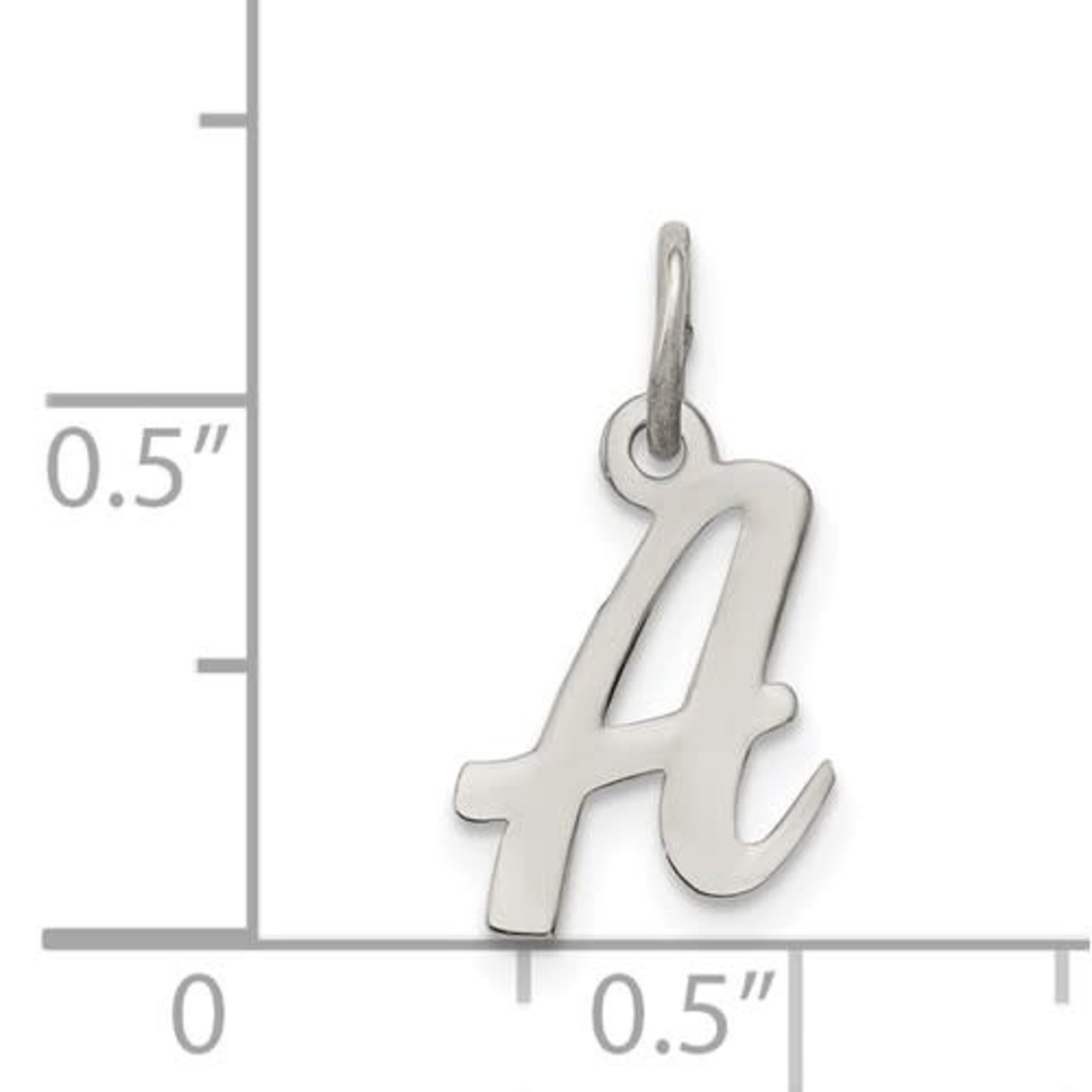 This Is Life Small Script Initial Charm - Sterling Silver