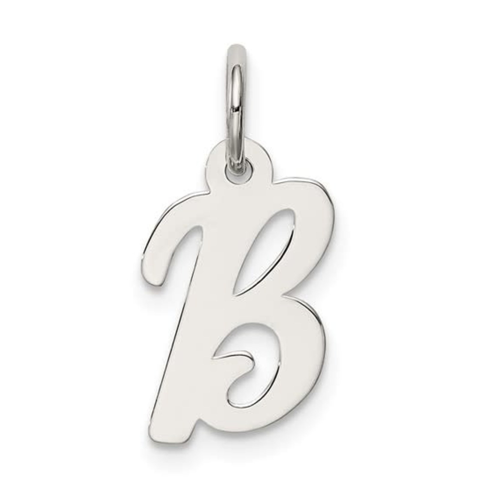 This Is Life Small Script Initial Charm - Sterling Silver