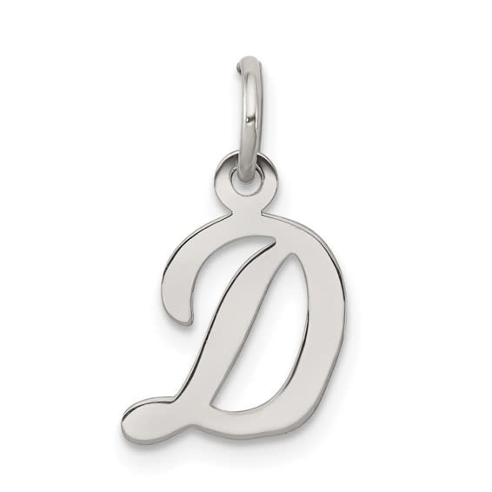 This Is Life Small Script Initial Charm - Sterling Silver