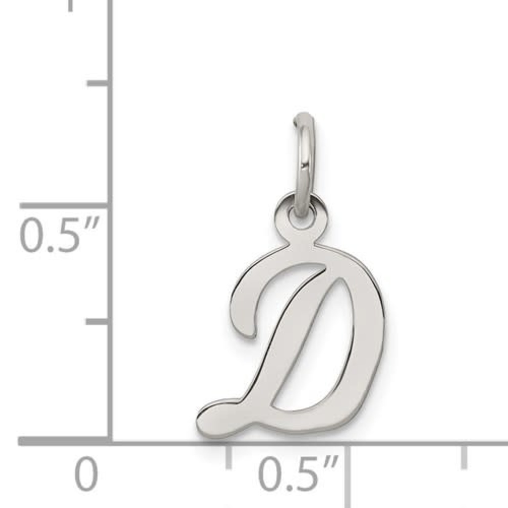 This Is Life Small Script Initial Charm - Sterling Silver