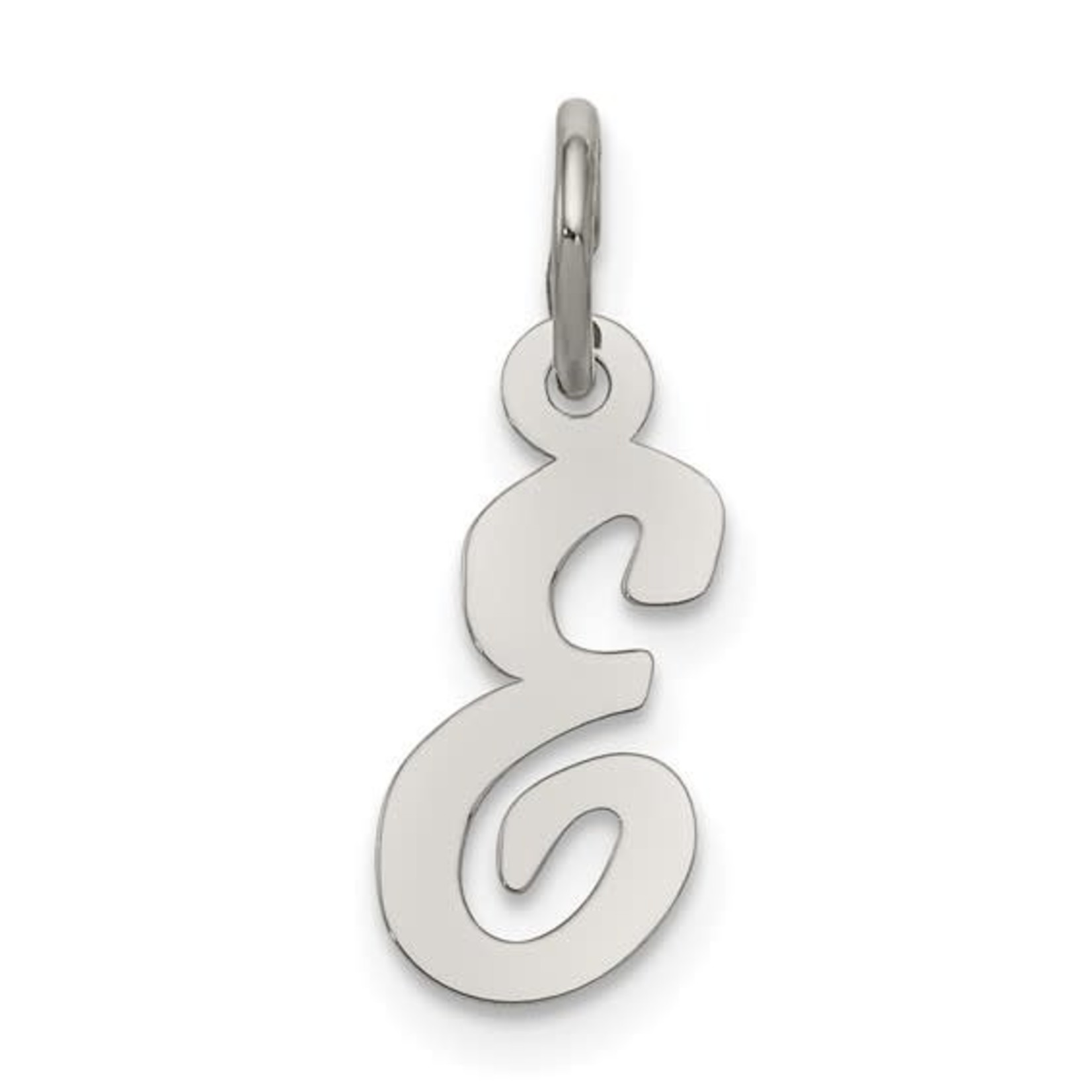 This Is Life Small Script Initial Charm - Sterling Silver