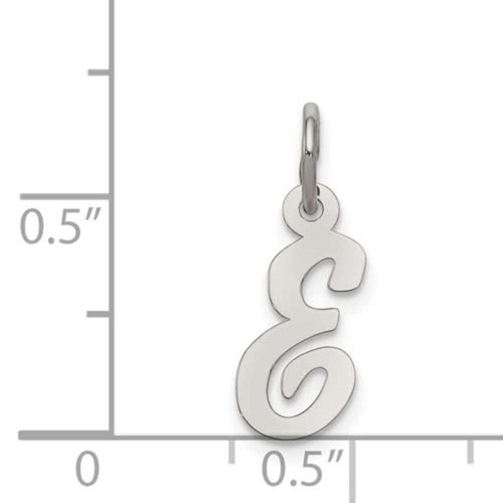 This Is Life Small Script Initial Charm - Sterling Silver