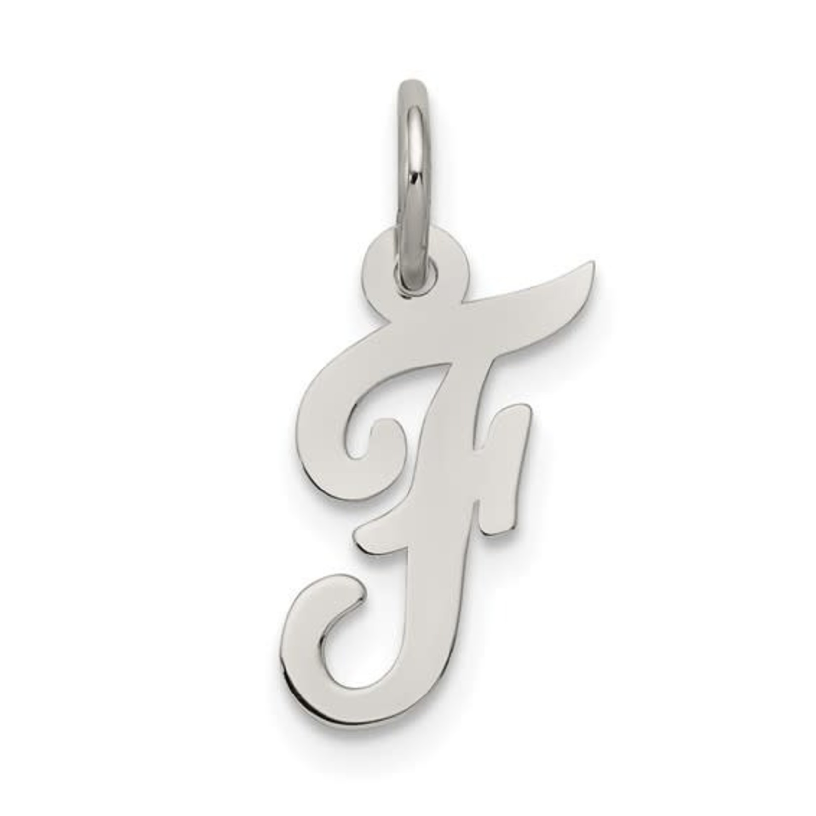 This Is Life Small Script Initial Charm - Sterling Silver