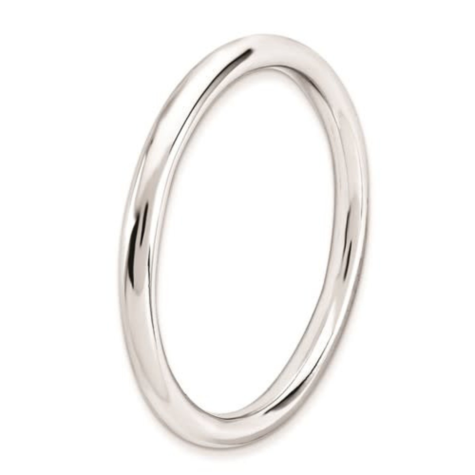 This Is Life Classic Polished Sterling Silver Stackable Ring