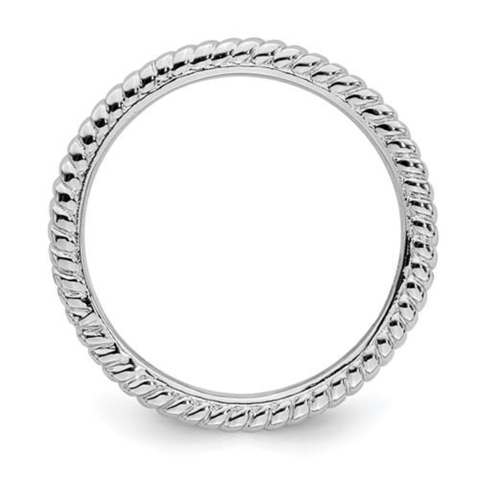 This Is Life Classic Narrow Twist Sterling Silver Stackable Ring