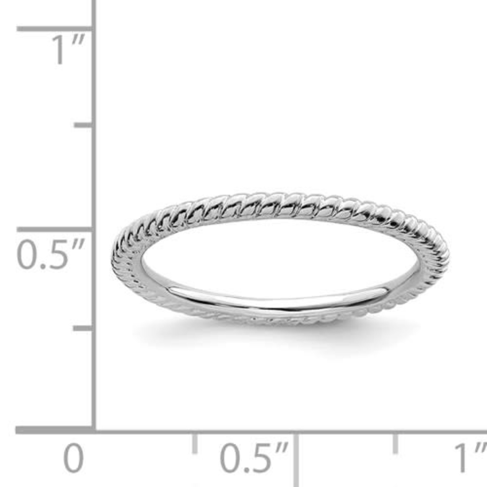 This Is Life Classic Narrow Twist Sterling Silver Stackable Ring