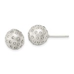 This Is Life Crystal Ball Sterling Silver Post Earrings