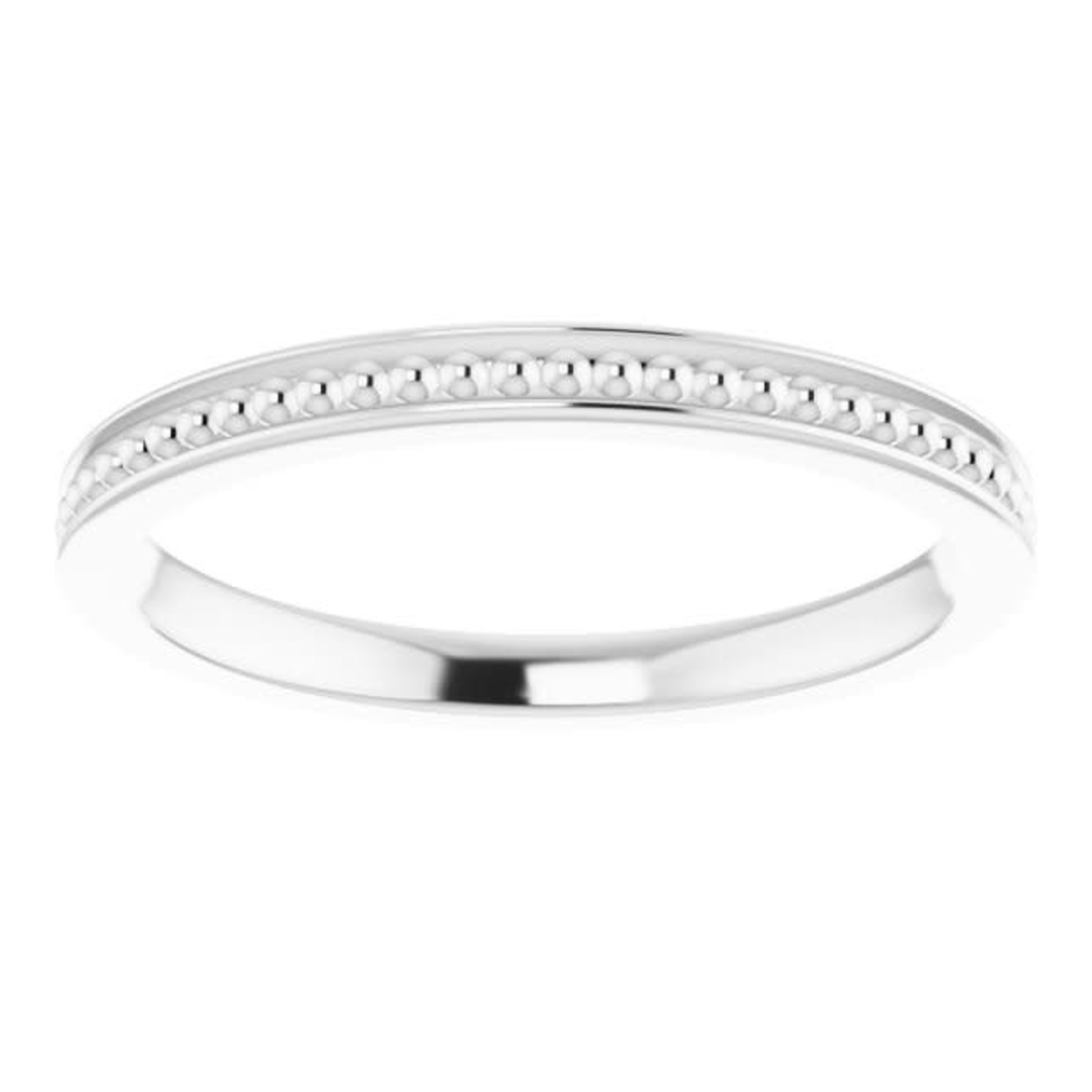 This Is Life Center Beaded Stackable  Sterling Silver Ring