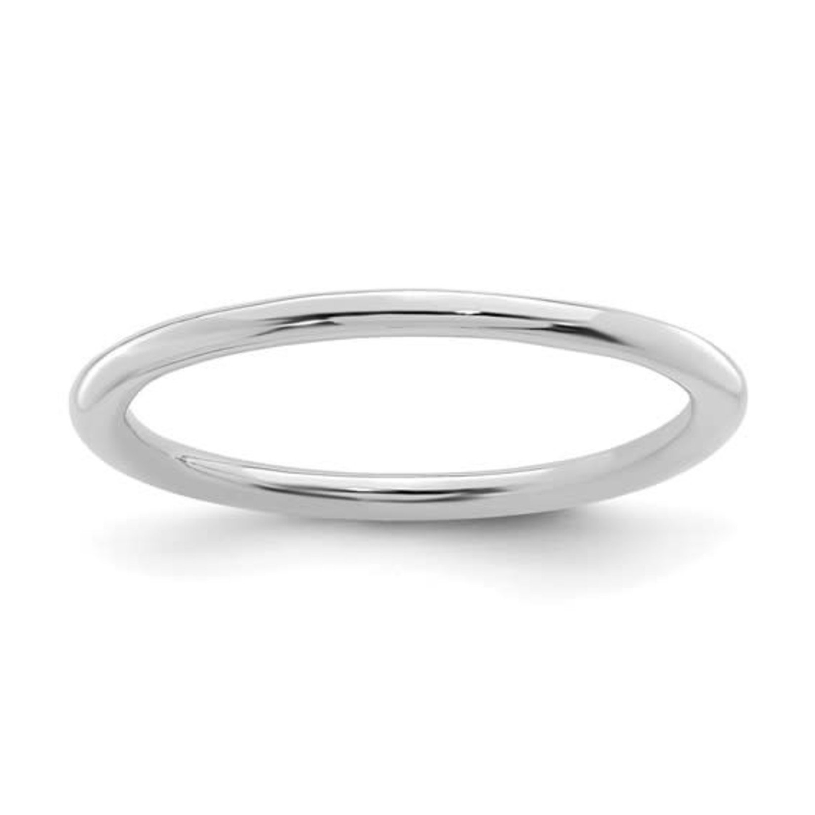 This Is Life Polished Stackable 1.5mm Sterling Silver Ring