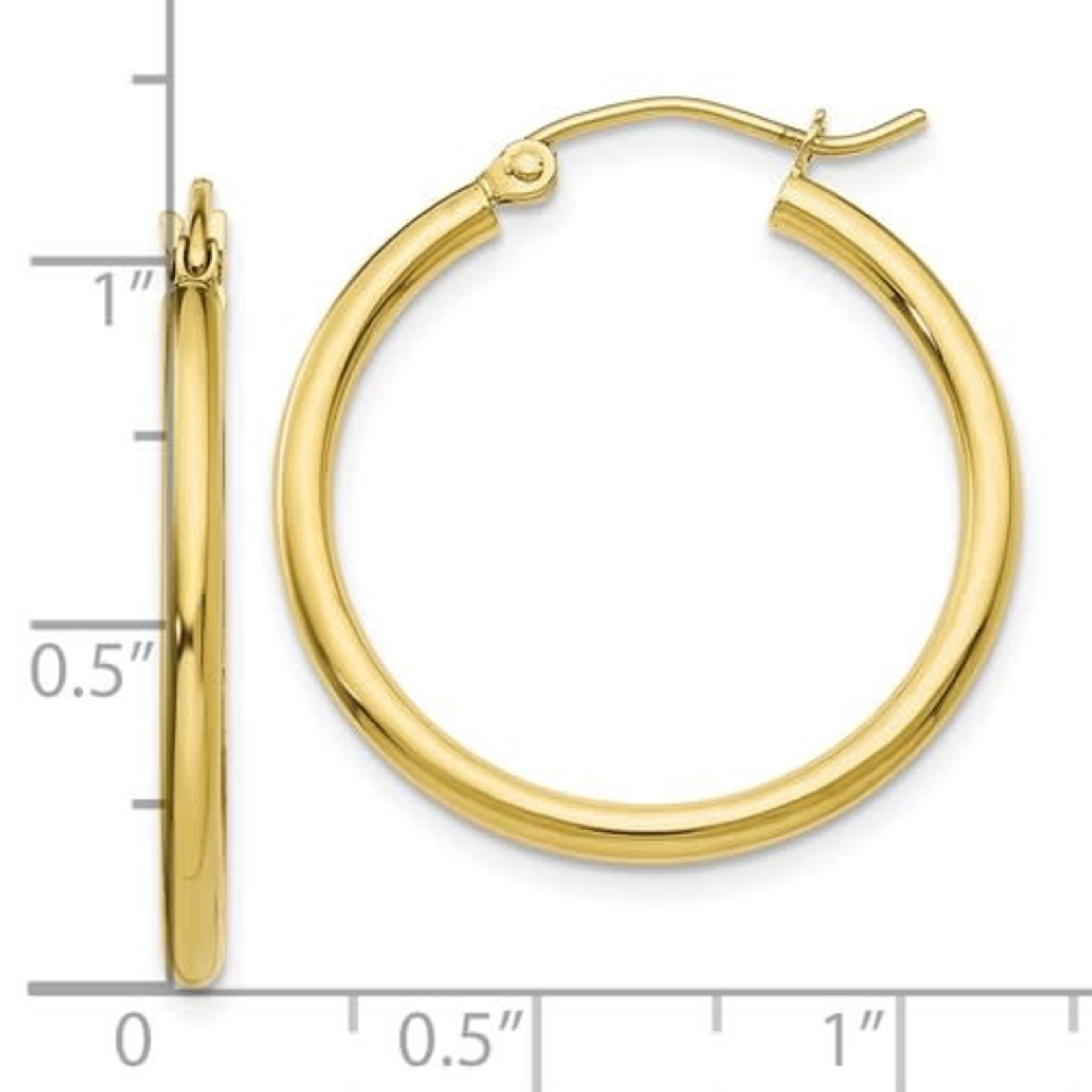 This Is Life 2mm Gold Hoop Earrings