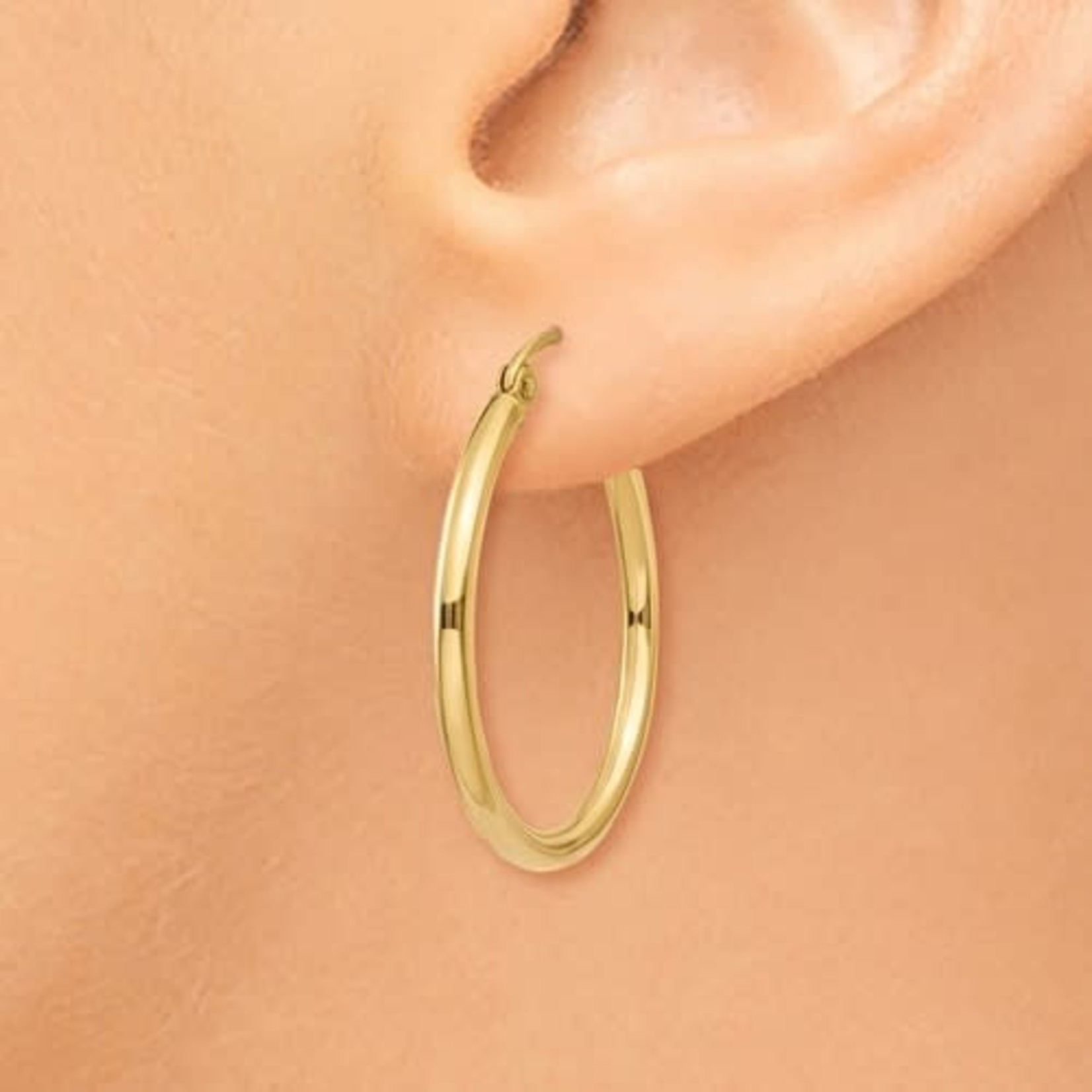 This Is Life 2mm Gold Hoop Earrings