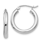 This Is Life Classic 3mm Hoop Earrings - 14ktw