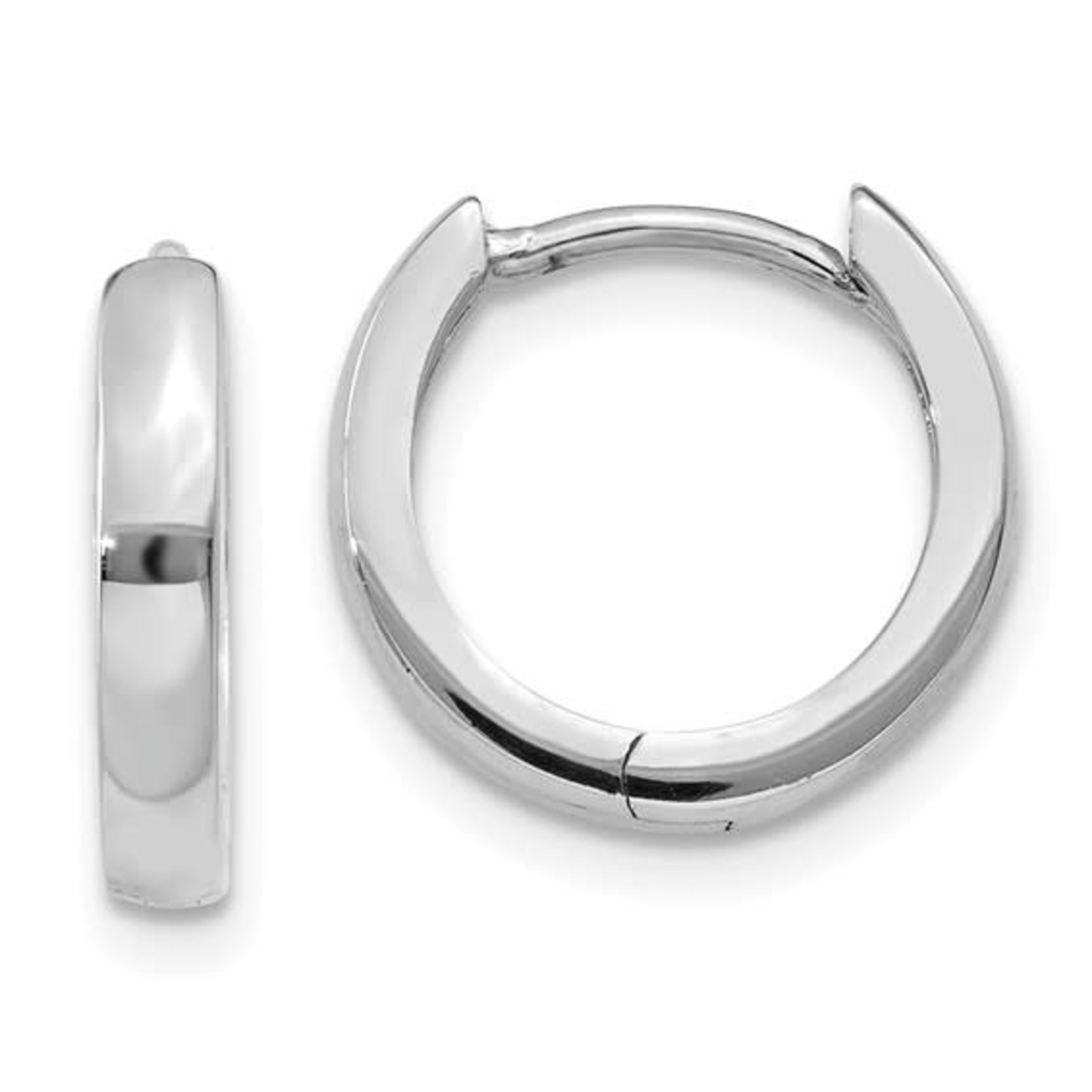 This Is Life Huggie Hinged Hoop Earrings - 14ktw