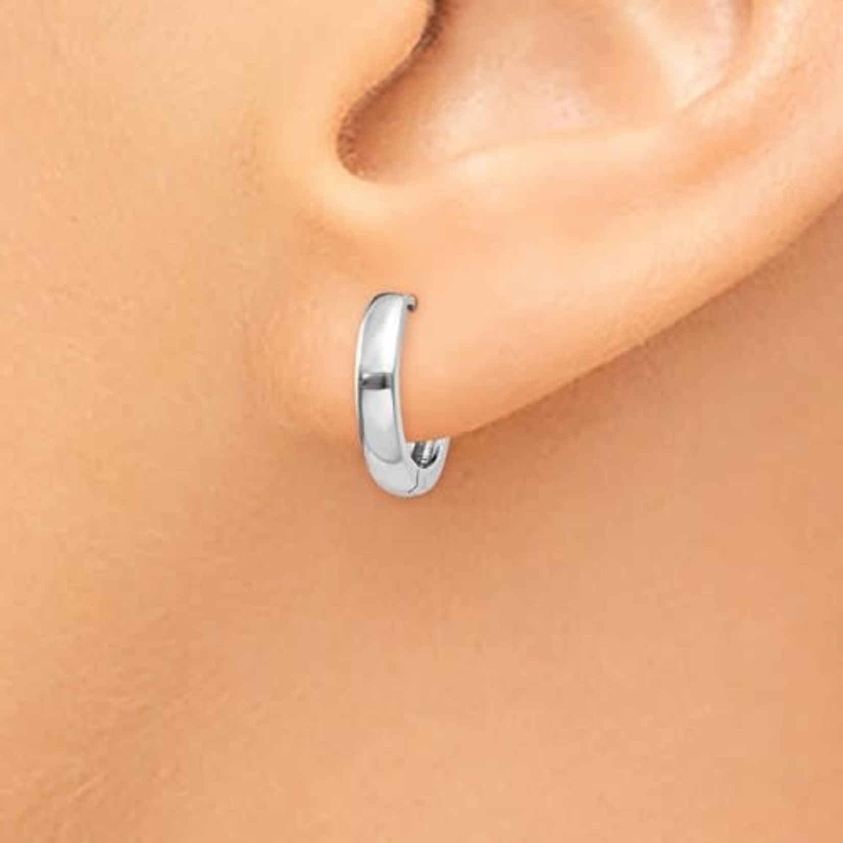 This Is Life Huggie Hinged Hoop Earrings - 14ktw