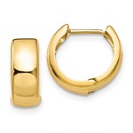 This Is Life Huggie Hinged Hoop Earrings - 14kty