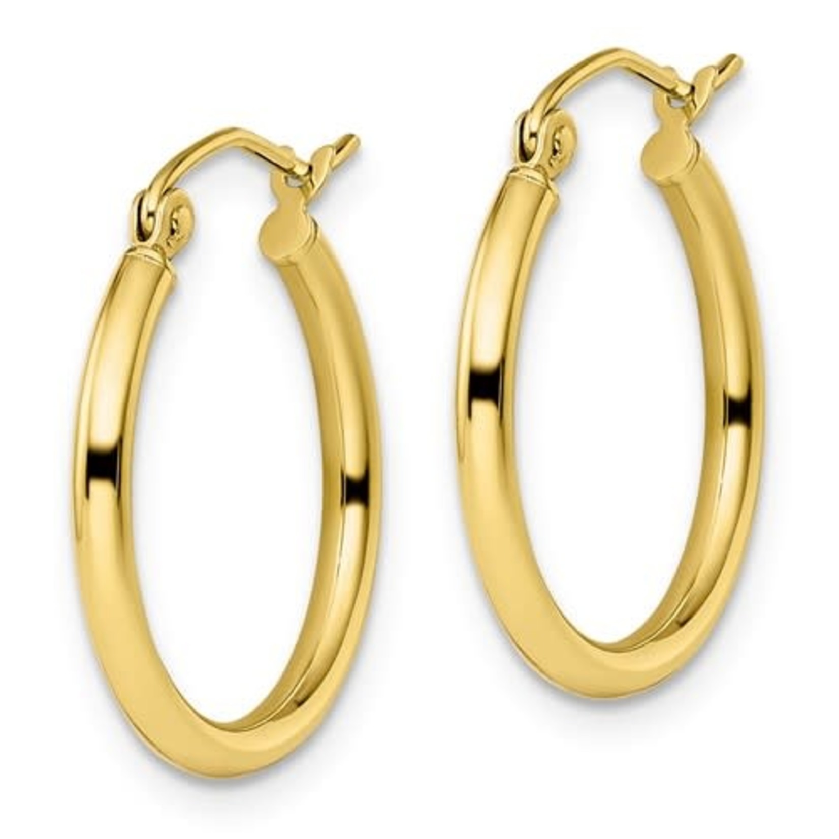 This Is Life Polished Hinged Hoop Earrings