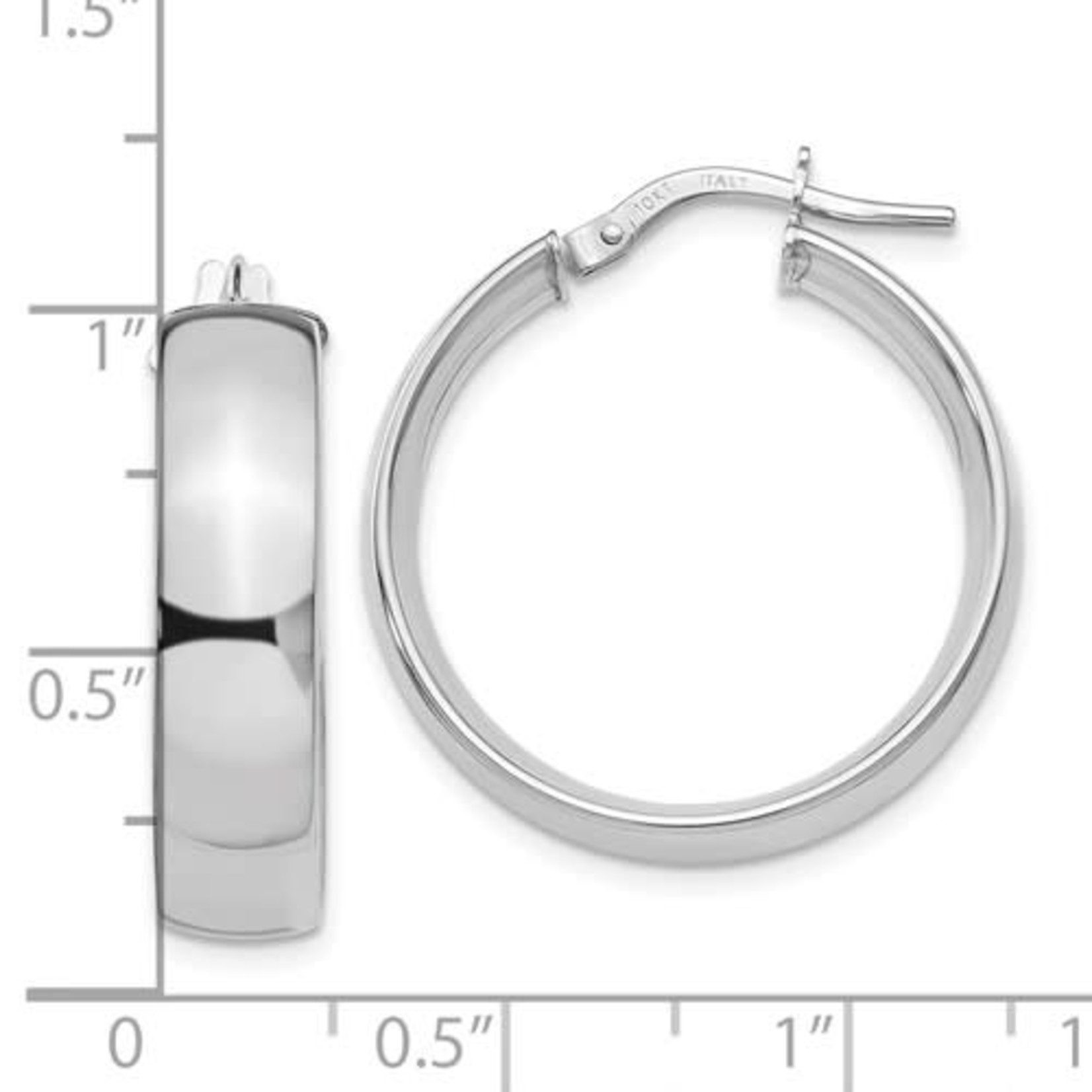 This Is Life Stove Pipe Curved 5.75mm Round Hoops - 10ktw