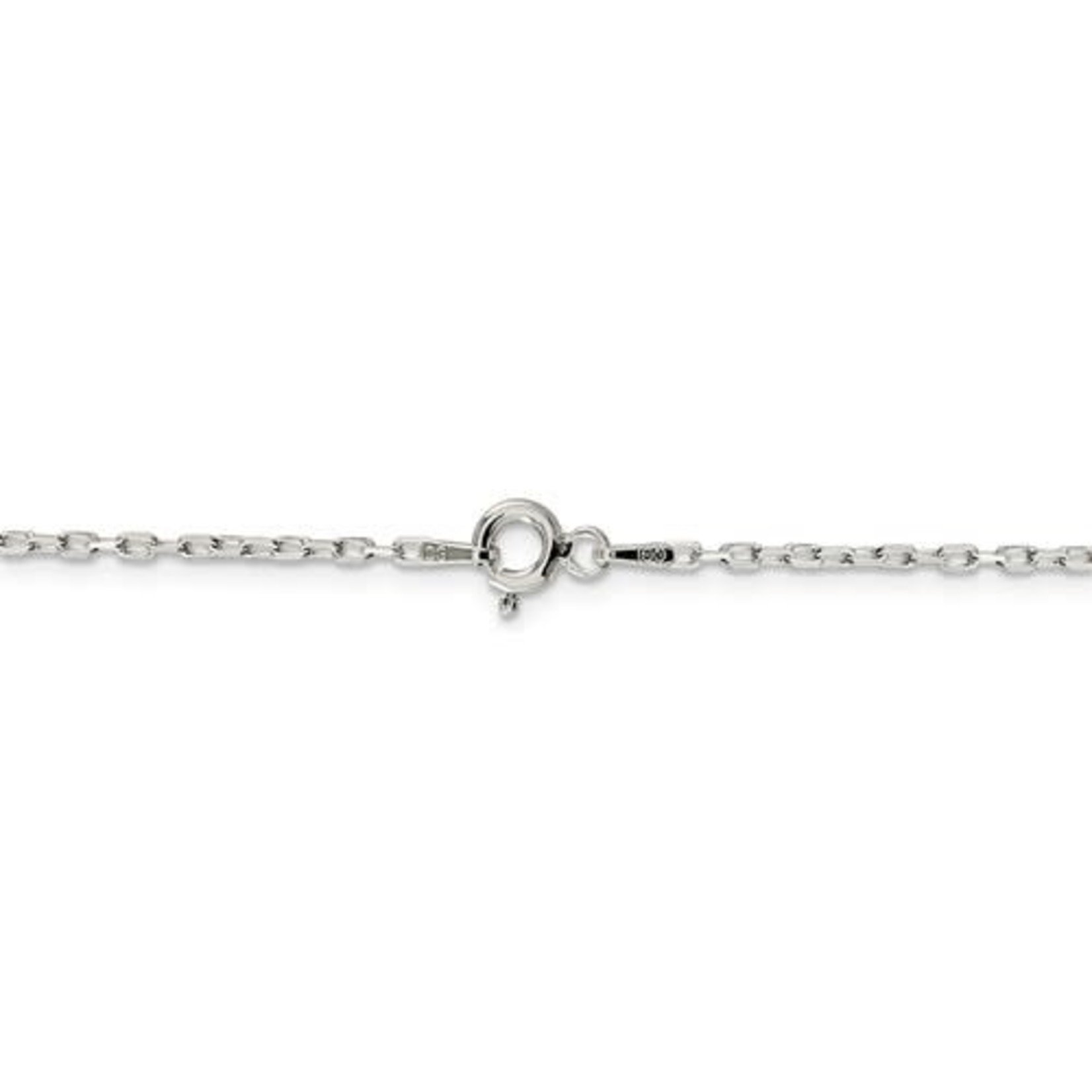 This Is Life Sterling Silver 1.65mm Diamond-cut Long Link Cable Chain