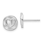 This Is Life Heart Stamp Sterling Silver Earrings