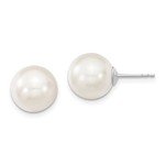 This Is Life Sterling Silver 10-11mm Shell Pearl Stud Earrings
