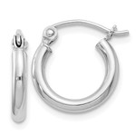 This Is Life Tube Hoop Earrings - 2 mm Sterling Silver