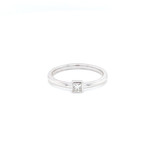 On The Edge Delicate Princess Diamond Stackable Ring - 10ktw