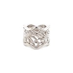 On The Edge Whirlwind Sterling Silver Wide Ring OTE