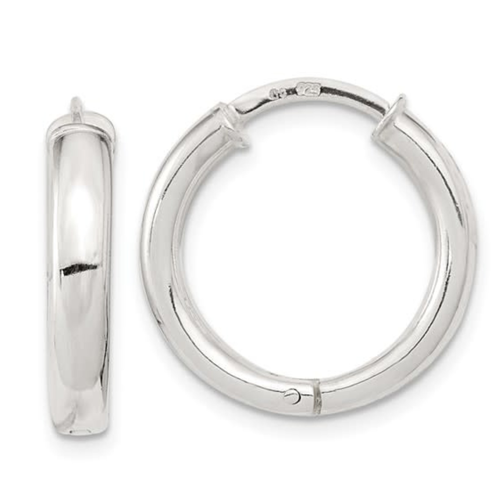 This Is Life Sterling Silver Polished Hoop Earrings