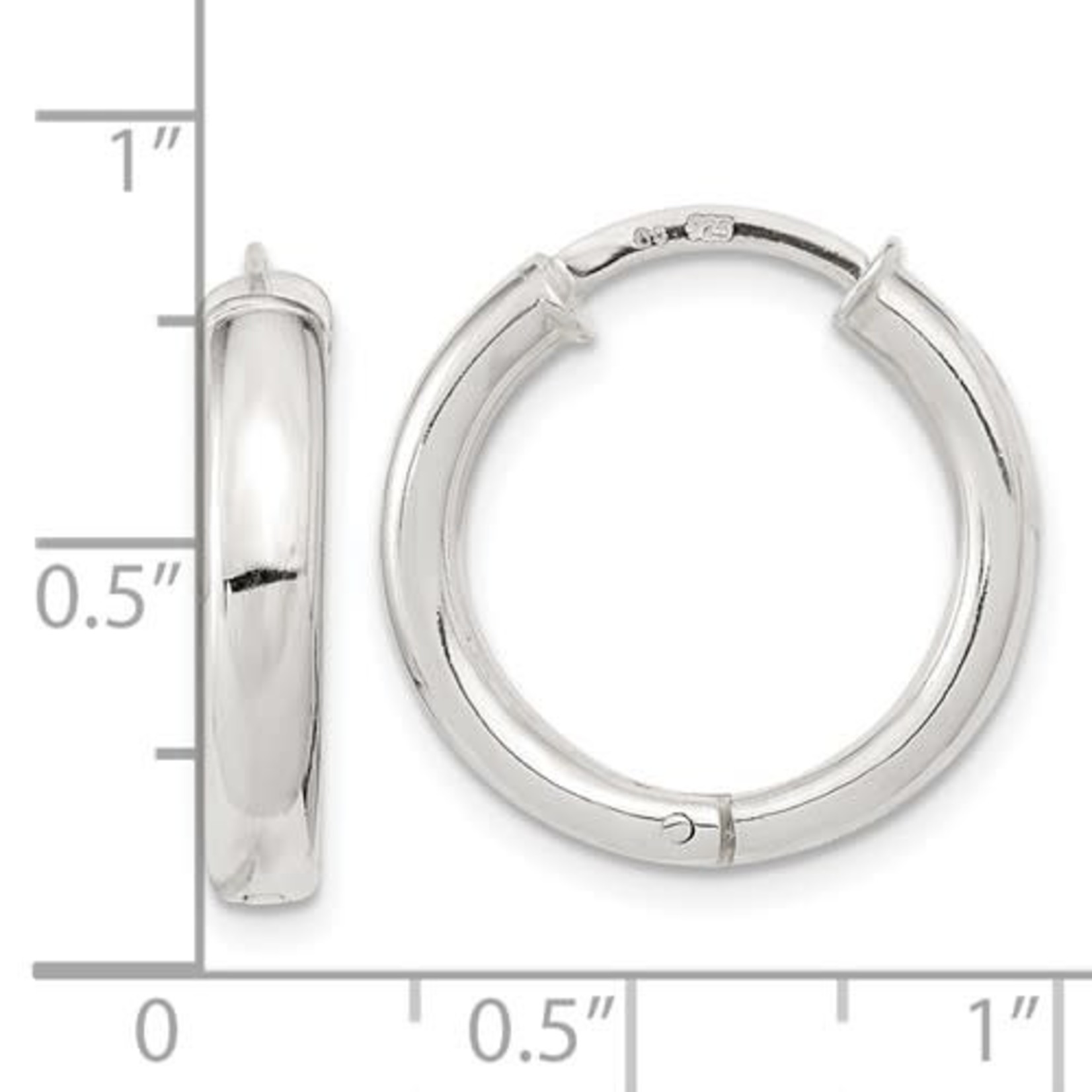 This Is Life Sterling Silver Polished Hoop Earrings