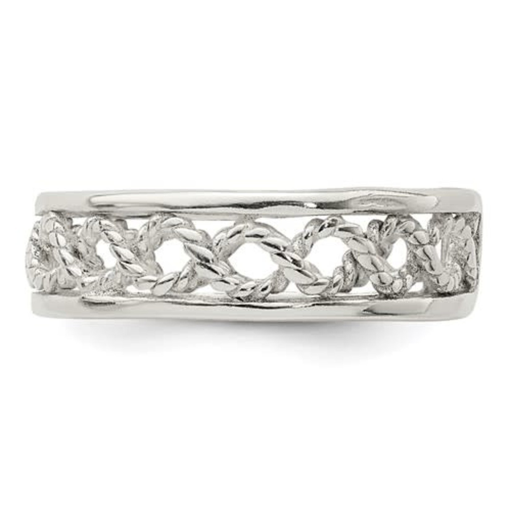 This Is Life Sterling Silver Solid Toe Ring