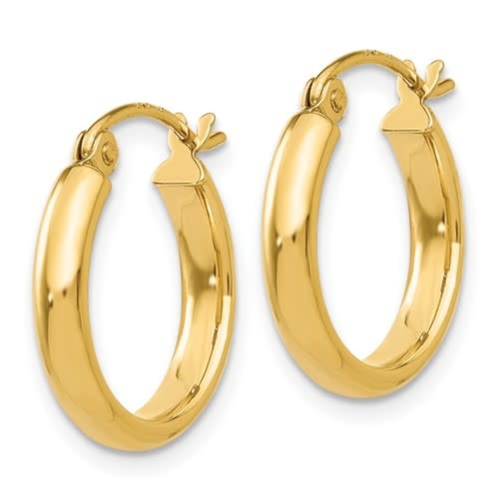 This Is Life 14k Polished 15mm Hoop Earring