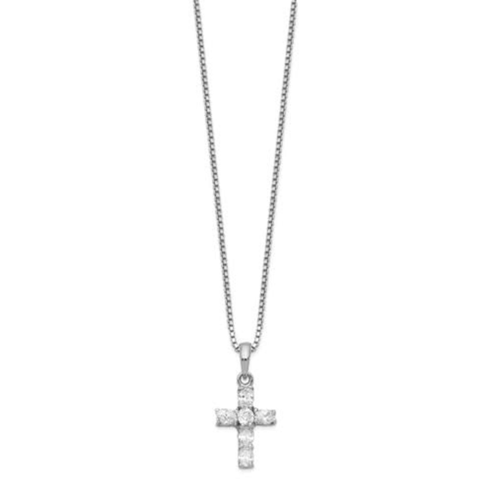 This Is Life Cross Necklace In Sterling Silver