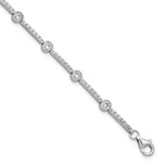 This Is Life Classy Lady CZ Bracelet - Sterling Silver 7"