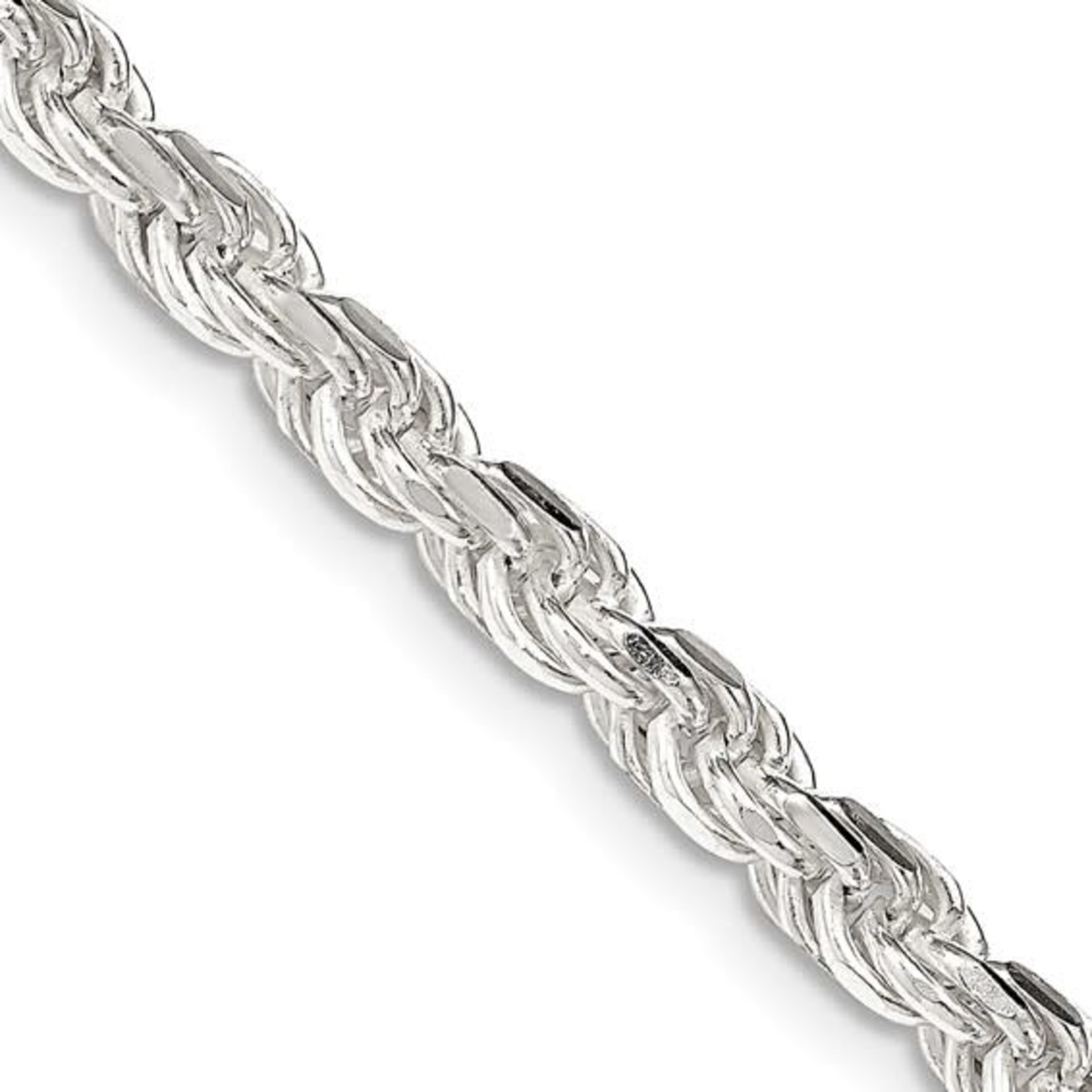 This Is Life Diamond Cut Rope Chain - Sterling Silver 4.25mm