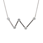 On The Edge Cassiopeia Diamond Pendant - 14ktw