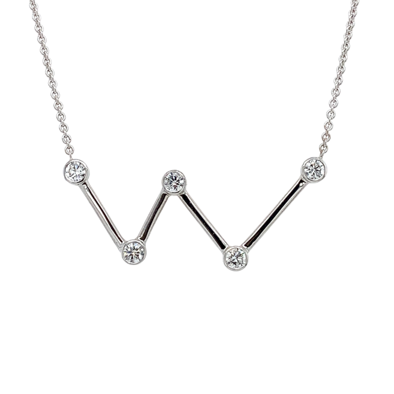On The Edge Cassiopeia Diamond Necklace - 14ktw