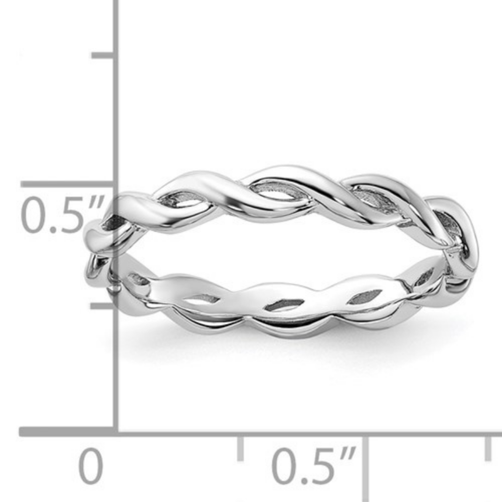 This Is Life Dream Weaver Sterling Silver Stackable Band - Size 7