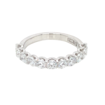 On The Edge Faith, Hope & Love Diamond Band - 1.10ctw Platinum -  2.5 mm Lab Diamonds