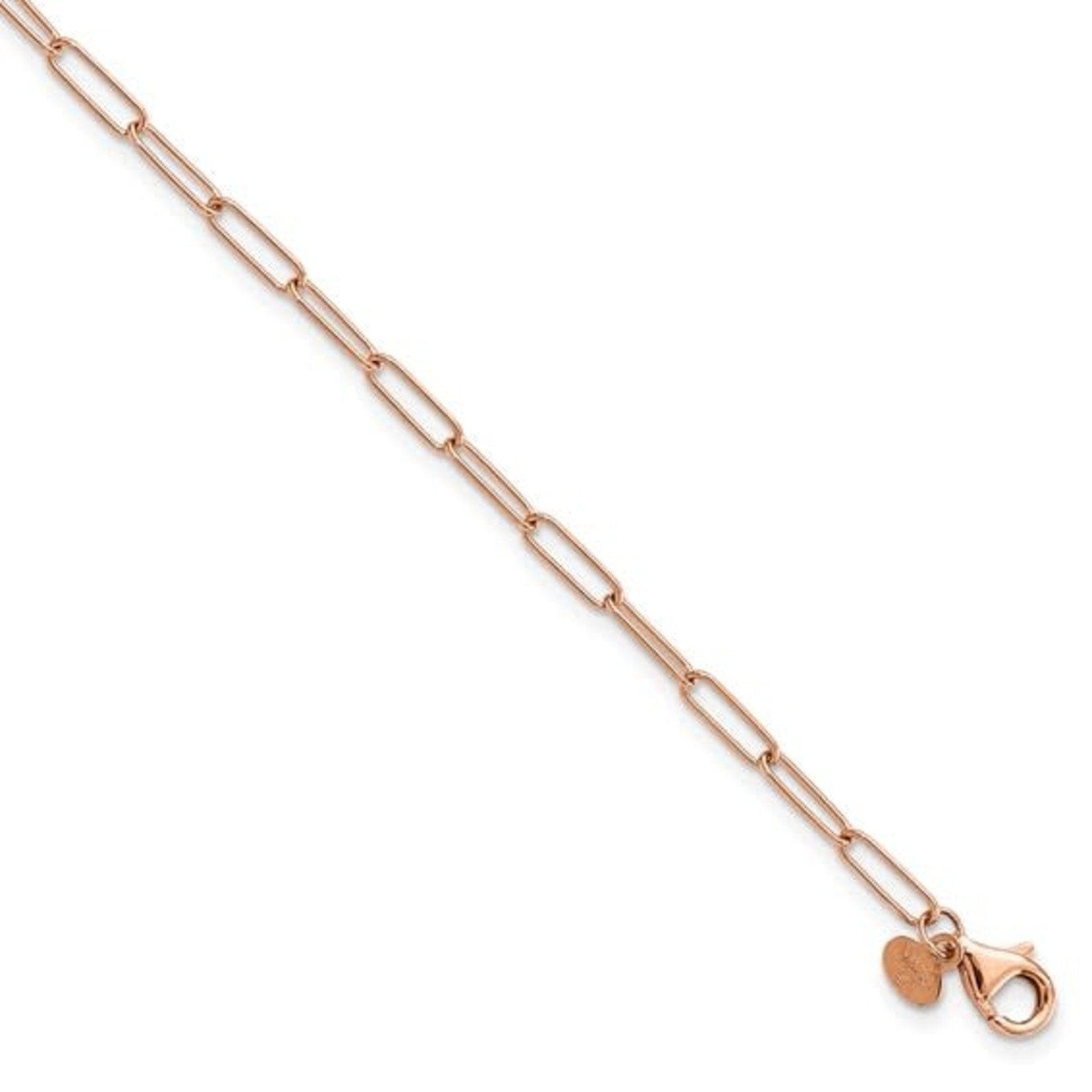 This Is Life Paper Clip Link  Anklet - 14K Rose Gold