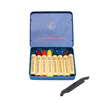 Stockmar Stockmar Beewax Crayons - Tin Of 8 Sticks