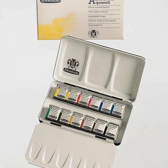 Schmincke Akademie Aquarell Metal Set - 12 x 1/2 pans