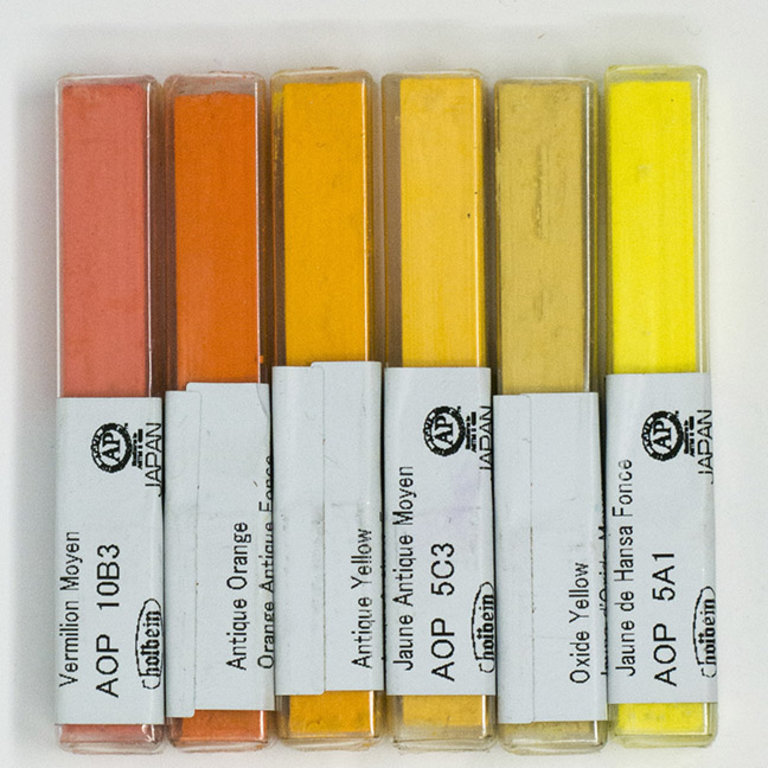 HK Holbein Artist Materials Yellow - Orange Colours of Holbein Oil Pastel Singles