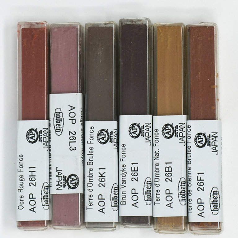 HK Holbein Artist Materials Earth Tone Colours of Holbein Oil Pastel Singles