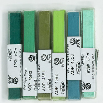 HK Holbein Artist Materials Green - Turquoise Colours of Holbein Oil Pastel Singles