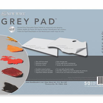 New Wave Disposable Grey Paper Palette Pad - 11x16
