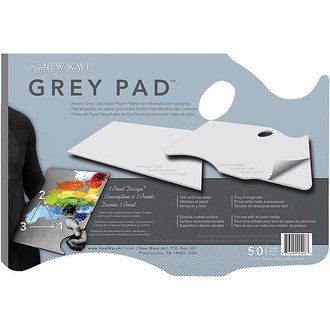 New Wave Disposable Grey Paper Palette Pad (Hand Held) - 11x16