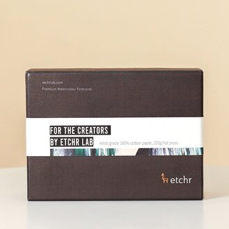 Etchr Lab Premium Watercolour Postcards 230g - Box of 100
