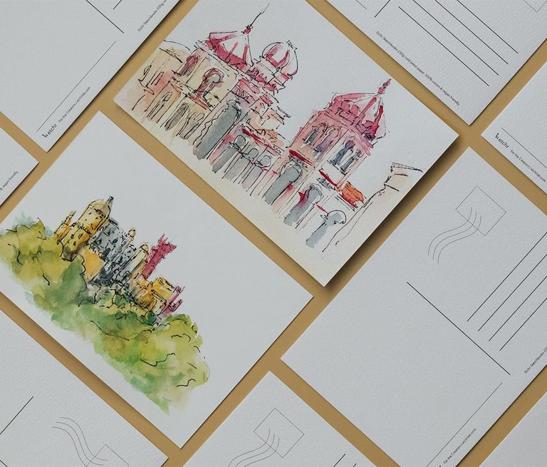 Etchr Lab Premium Watercolour Postcards 230g - Box of 100