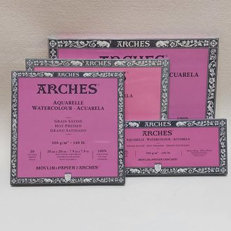Aquarelle Arches Watercolor Block 8x8 140lb Rough Pure Cotton